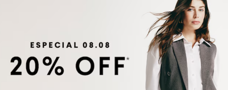 Cupom de 20% off na Riachuelo sem valor mínimo e válido em remarcados